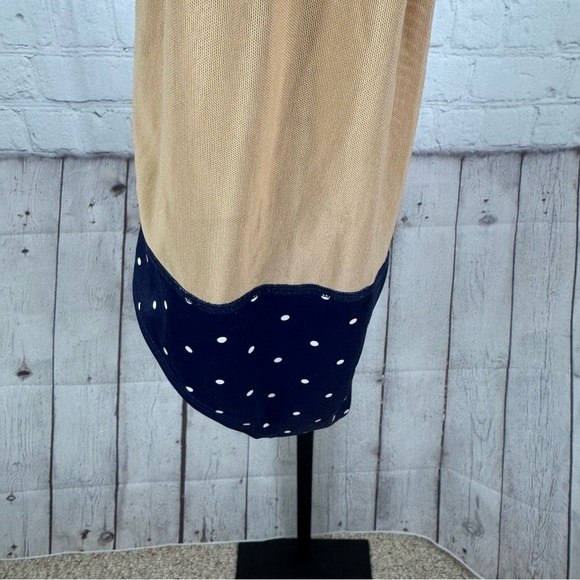 LL Bean Navy and White Polka Dot Swim Dress Size 18 Long - Picture 6 of 6